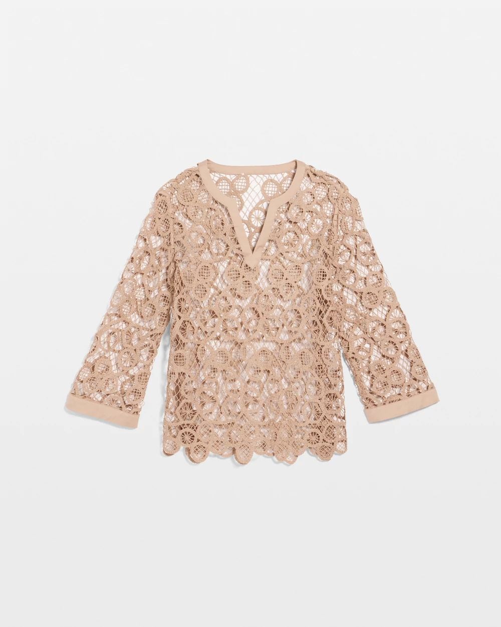 Mixed-Media Medallion Lace Top | Chico's